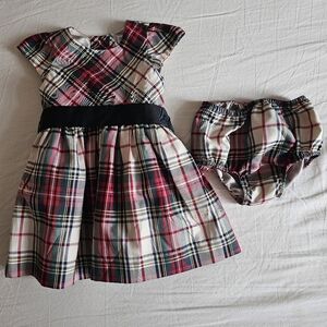 Ralph Lauren Plaid Dress Set - Red, Black, White